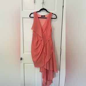 Lulus asymmetrical midi length dress. Perfect for guest of weeding or party.